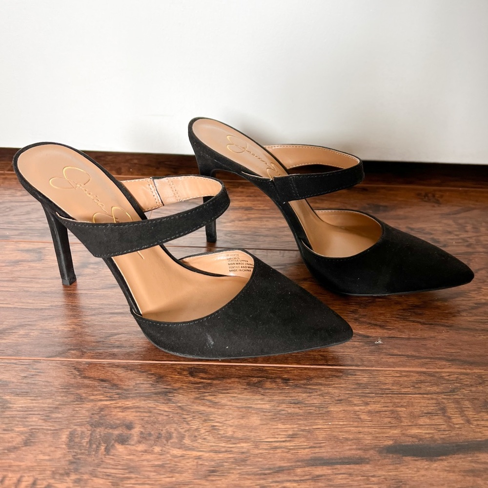 Jessica Simpson Black Suede Heels | Size 6